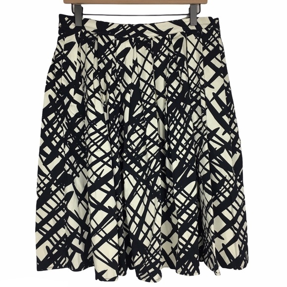 BANNED Retro Skirt Pleated Full Rockabilly 50s Abstract Mod Size 10 US 14 UK - Picture 11 of 11